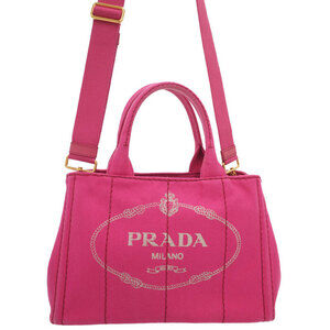 Prada Canapa Convertible 2way Tote Top Handle Shoulder Bag Pink